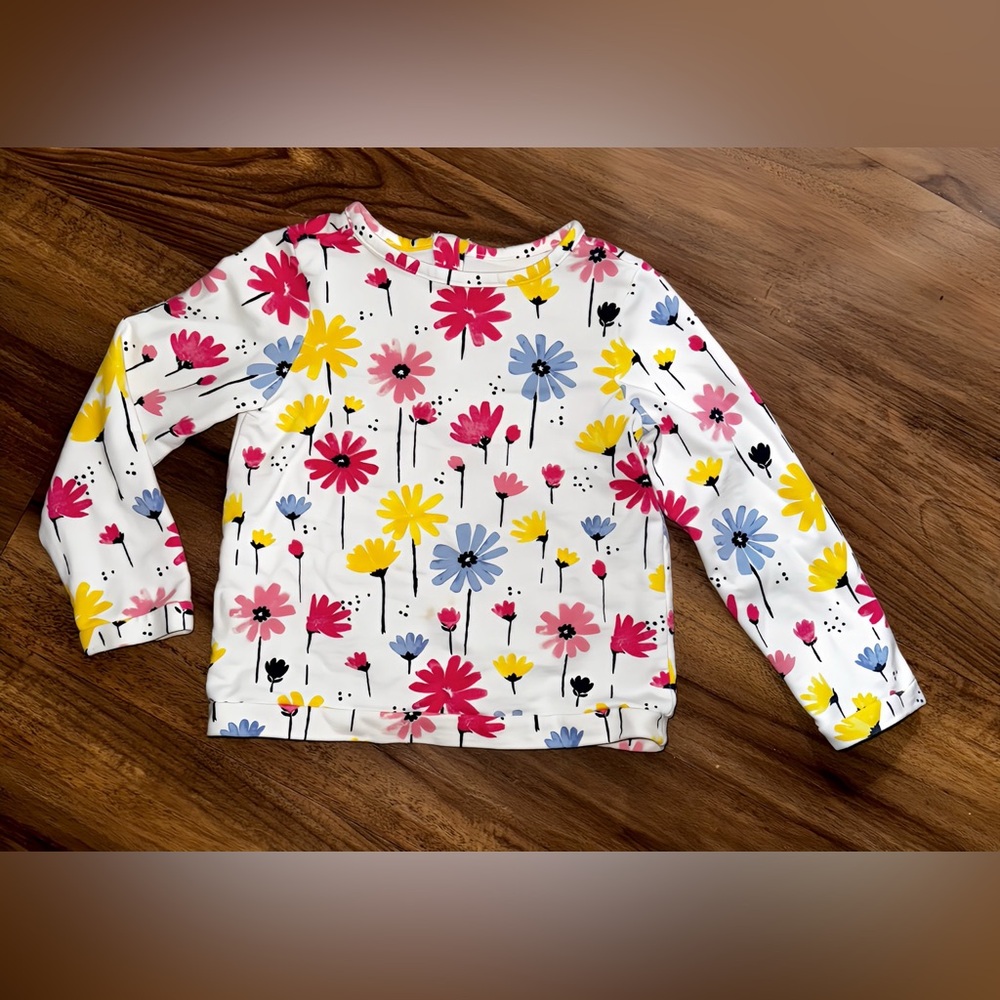 Vibrant Girls Gymboree Floral Long Sleeve Sweatshirt Size 4T